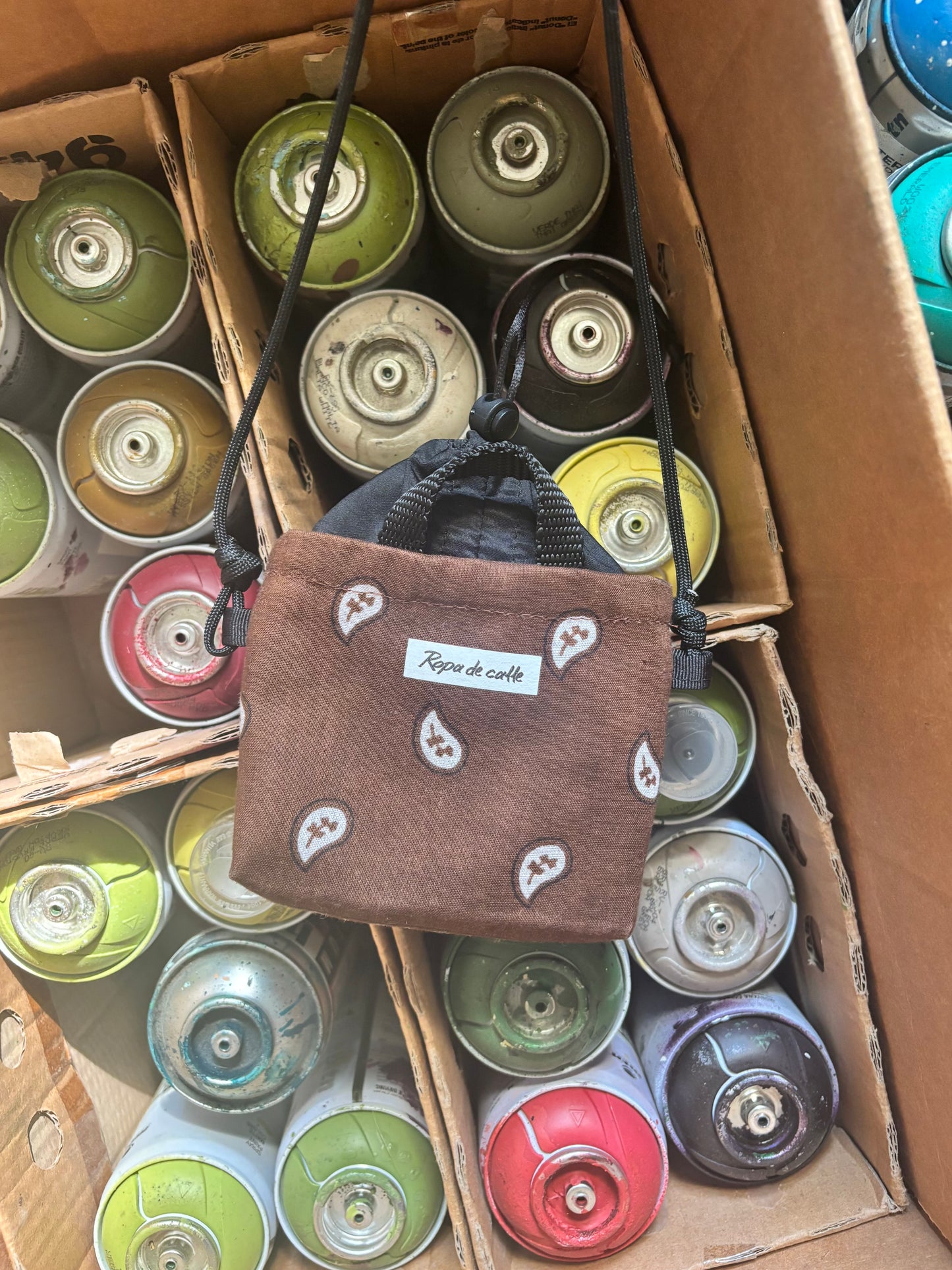 Micro bodeguita cross body bag (brown)