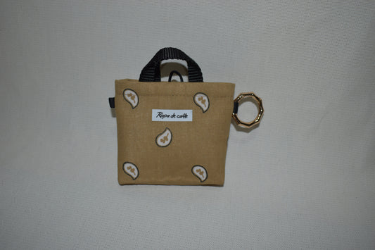Micro bodeguita keychain bag (Beige)